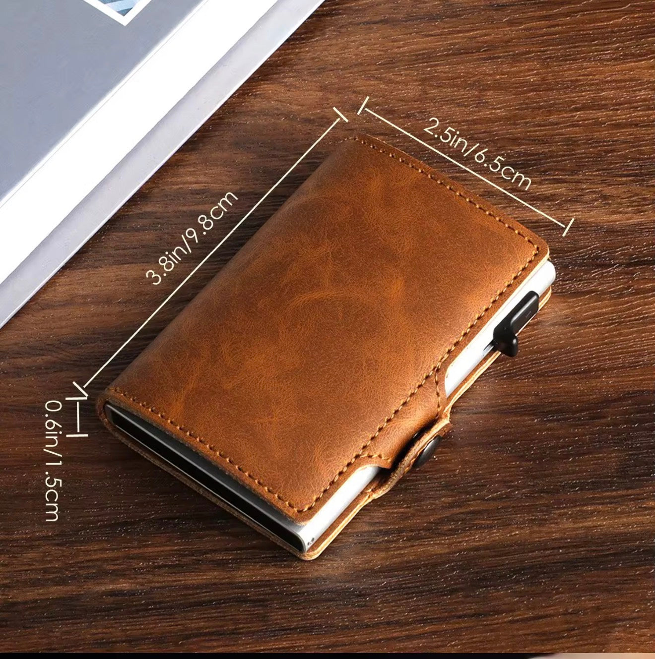 Smart Pop-Up Card Holder Wallet with RFID Protection | Slim & Secure Quick Access Everyday Carry