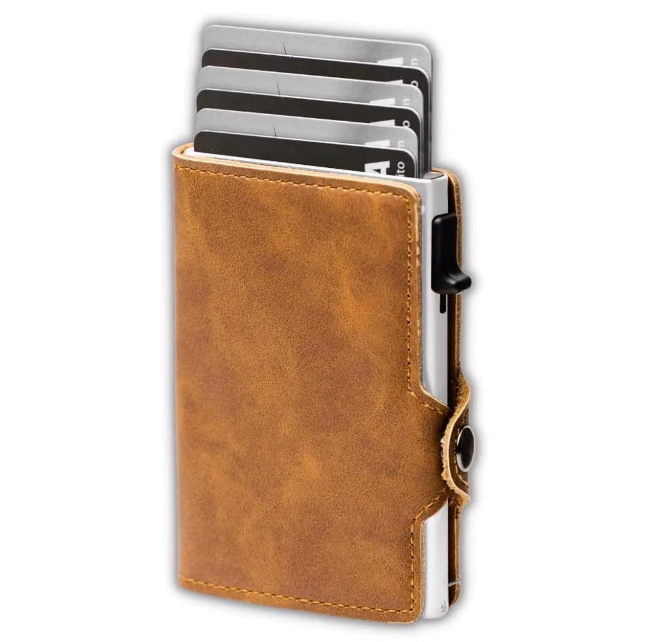 Smart Pop-Up Card Holder Wallet with RFID Protection | Slim & Secure Quick Access Everyday Carry