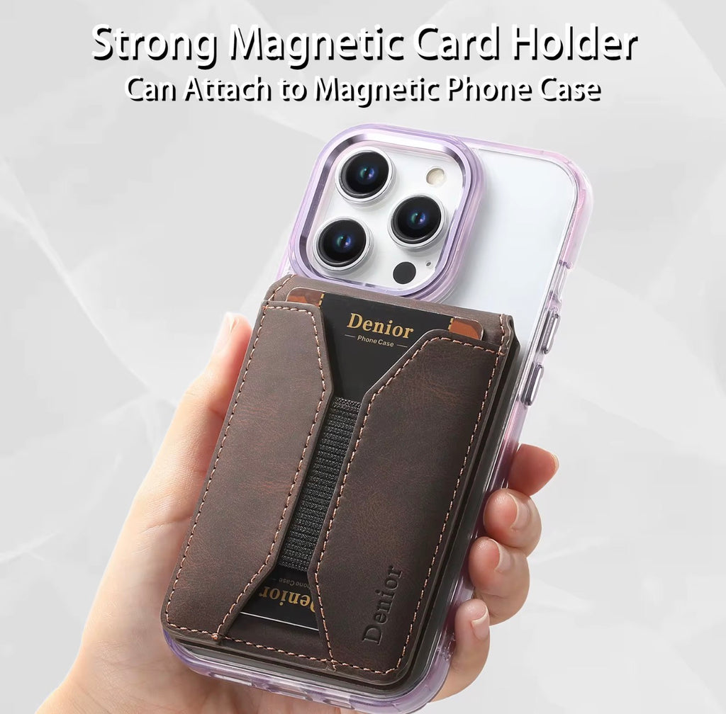 Magnetic PU Leather Card Holder Wallet – Sleek, Slim & Secure