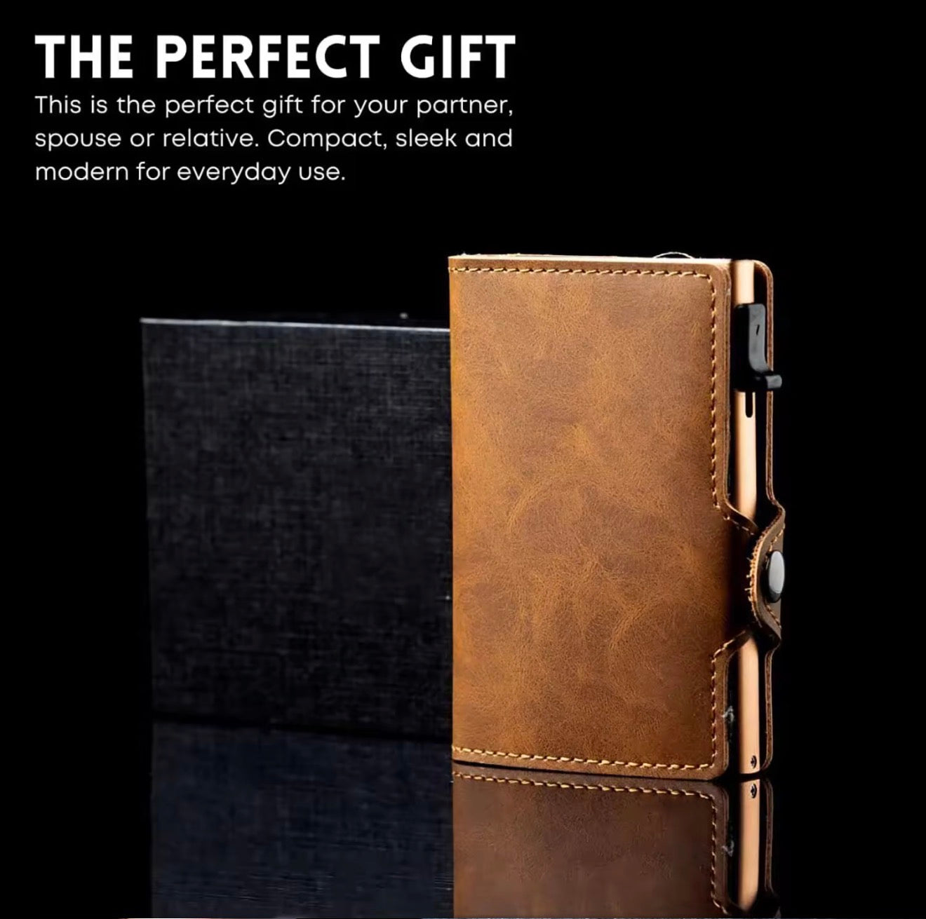 Smart Pop-Up Card Holder Wallet with RFID Protection | Slim & Secure Quick Access Everyday Carry