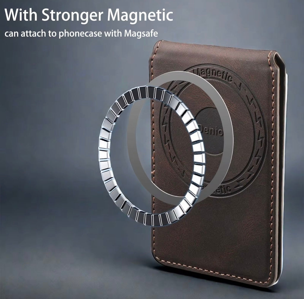 Magnetic PU Leather Card Holder Wallet – Sleek, Slim & Secure